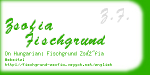 zsofia fischgrund business card